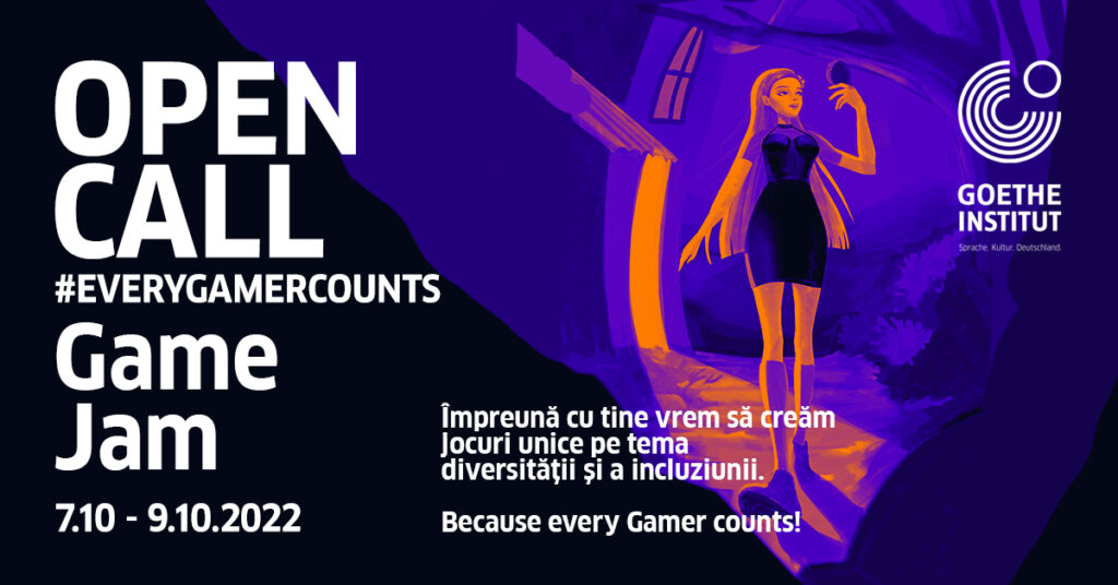 Goethe-Institut îi provoacă pe tineri să dezvolte un joc video relevant social în cadrul unui Game Jam de 48 de ore. Câștigătorii călătoresc la Berlin