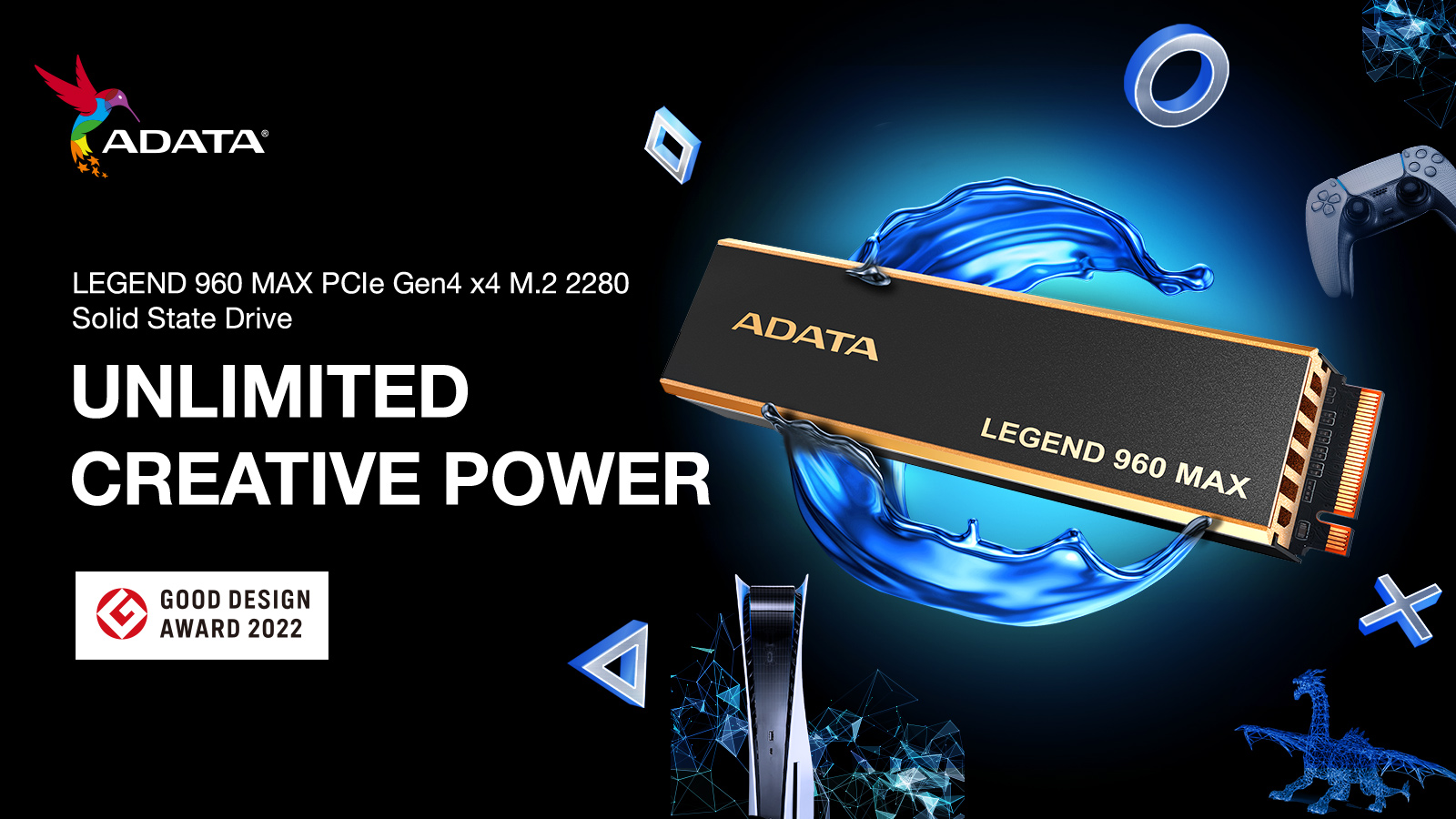 ADATA Technology lansează SSD-ul PCIe 4.0 LEGEND 960 MAX pentru creatori 16