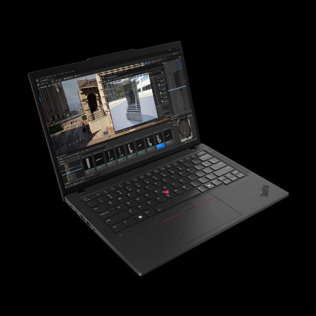 Lenovo a lansat un laptop conceput pentru performanțe de top 5 09 ThinkPad P14s 5 AMD Eclipse Black 3Q front right open