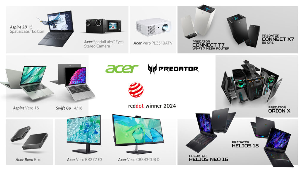 Premii Red Dot Awards pentru produsele Acer