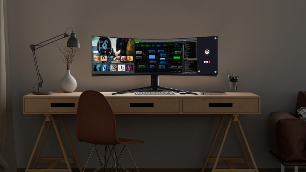 TCL lansează cel mai mare monitor de gaming: modelul ultra-wide Dual 4K 57” QD-Mini LED