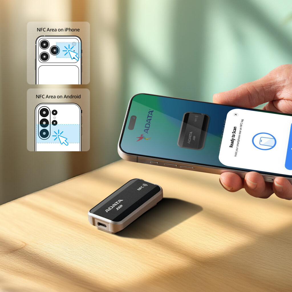 ADATA lansează SSD-ul extern URBAN TAPSAFE, cu deblocare prin NFC