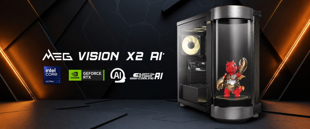 MSI prezintă MEG Vision X2 AI+: primul desktop de gaming din lume cu companion AI agentic