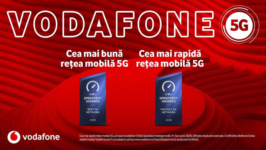 Vodafone are cea mai bună și cea mai rapidă rețea 5G din România, potrivit Ookla